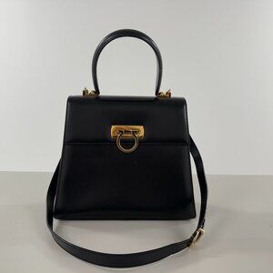 Salvadore Ferragamo Iconic Top Handle bag E210536 in black